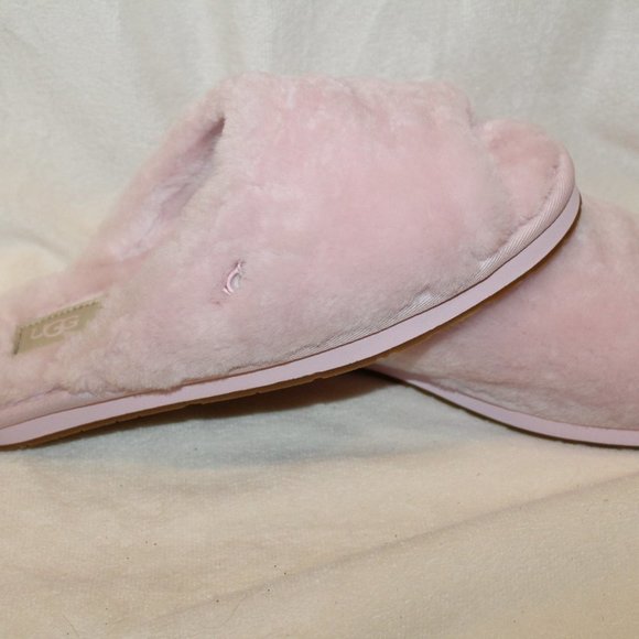 NIB UGG ANNIA WOMEN'S SHEARLING SLIP ON SLIPPERS PINK - Picture 7 of 7